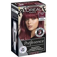 L'Oréal Paris Préférence Vivid Colors permanentná farba na vlasy 1×1 set, Ipanema - Violet, 60+90+54 ml