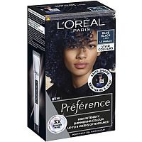 L'Oréal Paris Préférence Vivid Colors permanentná farba na vlasy 1×1 set, Le Marais - Blue Black, 60+90+54 ml