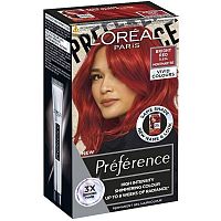 L'Oréal Paris Préférence Vivid Colors permanentná farba na vlasy 1×1 set, Montmartre - Bright Red, 60+90+54 ml