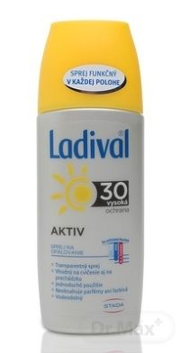 Ladival Transparentný sprej AKTIV SPF 30 1×150 ml, na ochranu proti slnku