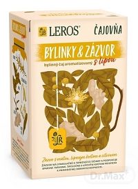 LEROS Čajovňa BYLINKY A ZÁZVOR s lipou 20×2 g, bylinný čaj, nálevové vrecúška