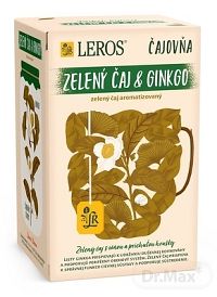 LEROS Čajovňa ZELENÝ ČAJ A GINKGO 20×2 g, s príchuťou hrušky, nálevové vrecúška