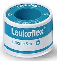 LEUKOFLEX 1x1 ks, náplasť na cievke, 2,5cm x 5m