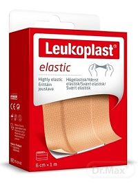 LEUKOPLAST ELASTIC 1x1 ks, náplasť na rany 6cm x 1m, pás (inov.2020/2021)