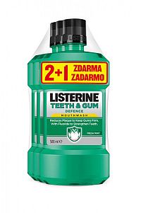 LISTERINE TEETH & GUM DEFENCE 2+1 ústna voda 3x500 ml, 1x1 set