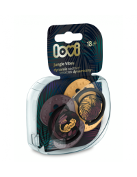 Lovi Dynamický utišujúci cumlík 18+m 2ks Jungle Vibes Girl 1×2 ks, utišujúci cumlík 18+m