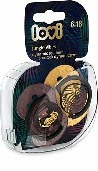 Lovi Dynamický utišujúci cumlík 6-18m 2ks Jungle Vibes Girl 1×2 ks, utišujúci cumlík 6-18m