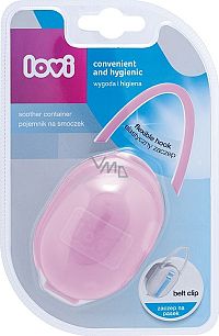 Lovi Krabička na cumlík ružová 1×1 ks, krabička na cumlík