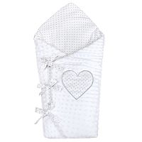 Luxusná šnurovacia Zavinovačka z Minky New Baby biela 75x75 cm , 20C37300