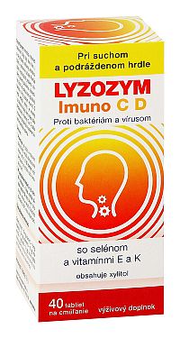 LYZOZYM Imuno C D 40 tbl. na cmúľanie 1×40 tbl, cmúľacie