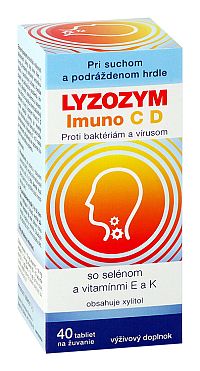 LYZOZYM Imuno C D 40 tbl. na žuvanie 1×40 tbl, na žuvanie