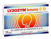 LYZOZYM Imuno C D so selénom a vitamínmi E a K 10 tbl. na žuvanie 1×10 tbl, na žuvanie