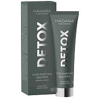 Mádara DETOX Čistiaca pleťová maska s bahnom 1×60 ml, čistiaca pleťová maska