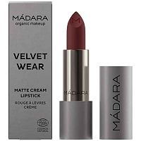 MÁDARA VELVET WEAR Matný krémovy rúž Dark Nude 1×3,8 g, krémový rúž na pery