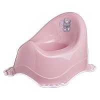 MALTEX Nočník protišmykový Macko ružovo-biely 1×1 ks, anatomický tvar