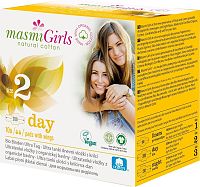 Masmi GIRLS ultratenké vložky z organickej bavlny DAY s krídielkami 1×10 ks, vložky
