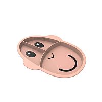 MATCHSTICK MONKEY Delený tanier, dusty pink 1×1 ks, detský riad