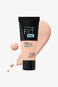 Maybelline NY Fit Me Matte and Poreless Makeup 128 1×30 ml, zmatňujúci make-up pre normálnu a mastnú pleť