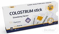 mcePharma COLOSTRUM stick prášok s jahodovou príchuťou, vrecúška 1x30 ks