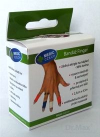 MEDIC Bandáž Finger Modrá 2.5CMX4.5M 1×1 ks, rýchloobväz elastický, rozmer 2,5 cm x 4,5 m