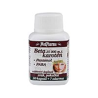MedPharma BETAKAROTÉN 25.000 m.j.+Pantenol+PABA cps 30+7 (37 ks)