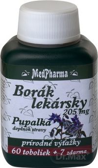 MedPharma BORÁK LEKÁRSKY 205 mg + PUPALKA cps 60+7 (67 ks)