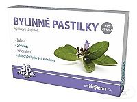 MedPharma BYLINNÉ PASTILKY Bez cukru šalvia, ženšen, vitamín C, 1x36 ks