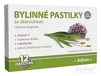 MedPharma BYLINNÉ PASTILKY Bez cukru so skorocelom, materina dúška, vitamín C 1x12 ks