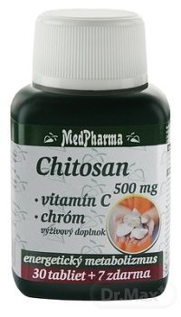 MedPharma CHITOSAN 500MG, CHROM, VITAMIN C tbl 30+7 (37 ks)
