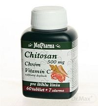 MedPharma CHITOSAN 500MG, CHRÓM, VITAMÍN C tbl 60+7 (67 ks)