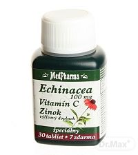 MedPharma ECHINACEA 100MG, VITAMÍN C, ZINOK 1×37 tbl, výživový doplnok