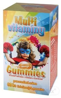 MedPharma GUMMIES MULTIVITAMÍNY + OMEGA 3 tbl želatínové, pomarančová aróma, 1x60 ks