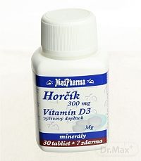MedPharma HORČÍK 300MG+VIT. D 1×37 tbl, výživový doplnok