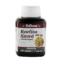 MedPharma KYSELINA LISTOVÁ 400 mcg tbl 100+7 (107 ks)