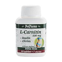 MedPharma L-Carnitin 500 mg+Inulín+Chróm 37 tabliet
