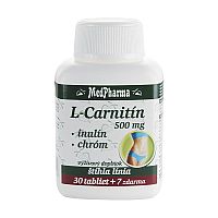 MedPharma L-CARNITÍN 500 MG + INULÍN + CHRÓM tbl 30+7 (37 ks)