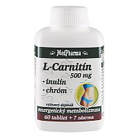 MedPharma L-CARNITÍN 500 MG + INULÍN + CHRÓM tbl 60+7 (67 ks)