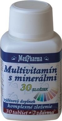 MedPharma MULTIVITAMÍN S MINERÁLMI 30 ZLOŽIEK 1×37 tbl, výživový doplnok