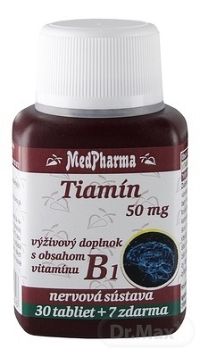 MedPharma TIAMÍN 50 mg (vitamín B1) 1×37 tbl, 30+7 zadarmo