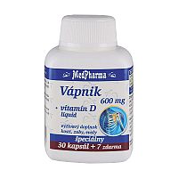 MedPharma VÁPNIK 600 mg + Vitamín D liq. cps 30+7 (37 ks)
