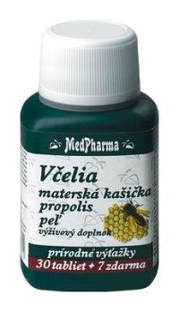 MedPharma VČELIA MAT. KAŠIČKA + PROPOLIS + PEĽ tbl 30+7 (37 ks)