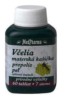 MedPharma VČELIA MAT. KAŠIČKA + PROPOLIS + PEĽ tbl 60+7 (67 ks)