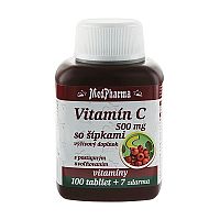 MedPharma VITAMÍN C 500MG so šípkami tbl (s postupným uvoľňovaním) 100+7 (107 ks)