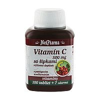 MedPharma VITAMÍN C 500MG so šípkami tbl (s postupným uvoľňovaním) 100+7 zadarmo (107 ks)