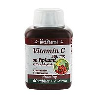 MedPharma VITAMÍN C 500MG so šípkami tbl (s postupným uvoľňovaním) 60+7 (67 ks)