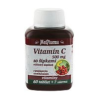 MedPharma VITAMÍN C 500MG so šípkami tbl (s postupným uvoľňovaním) 60+7 zadarmo (67 ks)