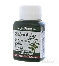 MedPharma ZELENÝ ČAJ 200 MG + Vit. E + Se + Zn tbl 30+7 (37 ks)
