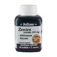 MedPharma ŽENŠEN 350 mg + Echinacea + Leuzea tbl 60+7 (67 ks)
