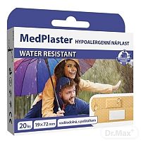 MedPlaster Náplasť WATER RESISTANT 1×20 ks, s vankúšikom