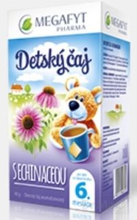 MEGAFYT Detský čaj S ECHINACEOU 20×2 g (40 g), ovocno-bylinný čaj,